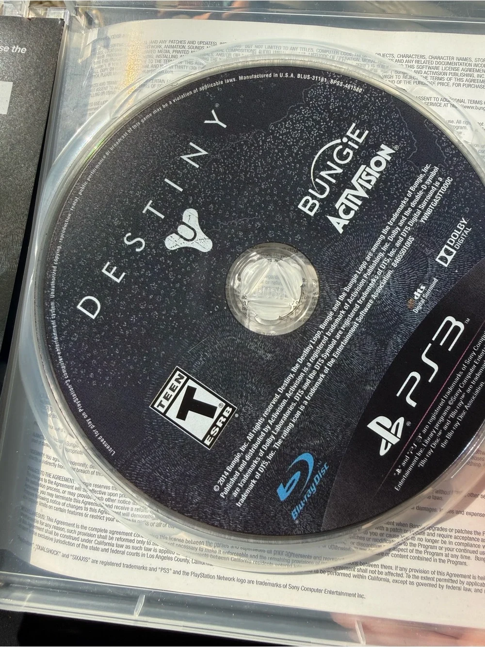 Destiny (PS3) Video Game - Black Case And PS2